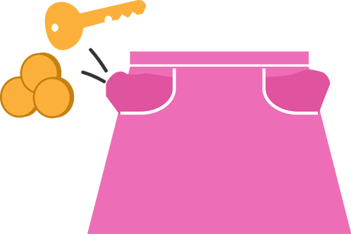 ポケットのイラスト