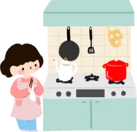 だいどころのイラスト